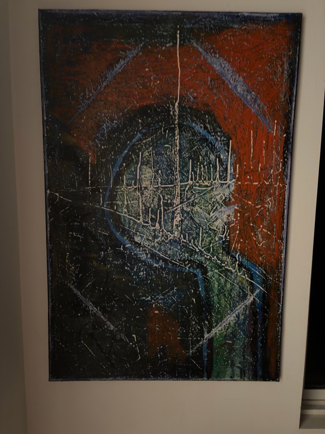 Threshold — Oil and encaustic on panel, 2024