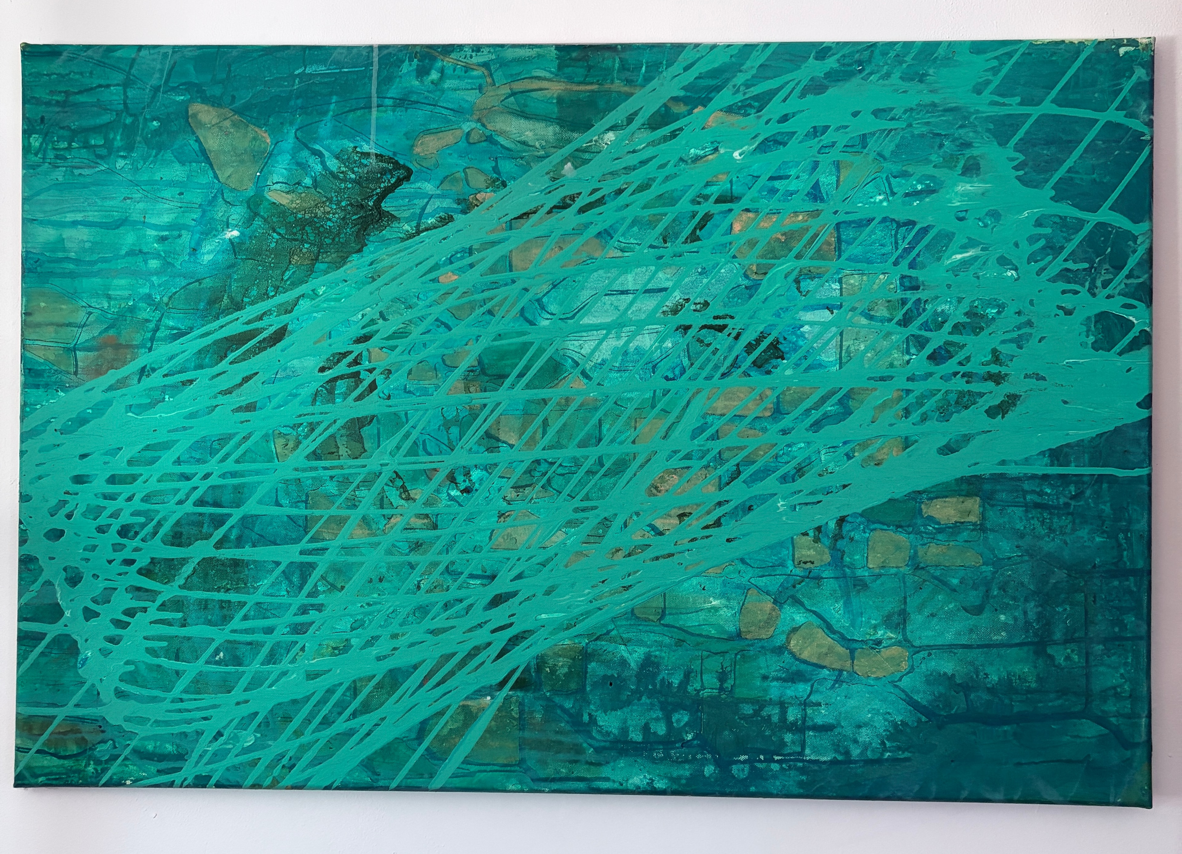 Meridian — Oil and cold wax on board, 2023